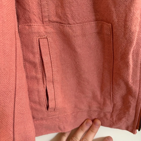 Ann Taylor LOFT Women's Pink Blazer Jacket Linen and Cotton Blend Size 8 - Picture 6 of 11